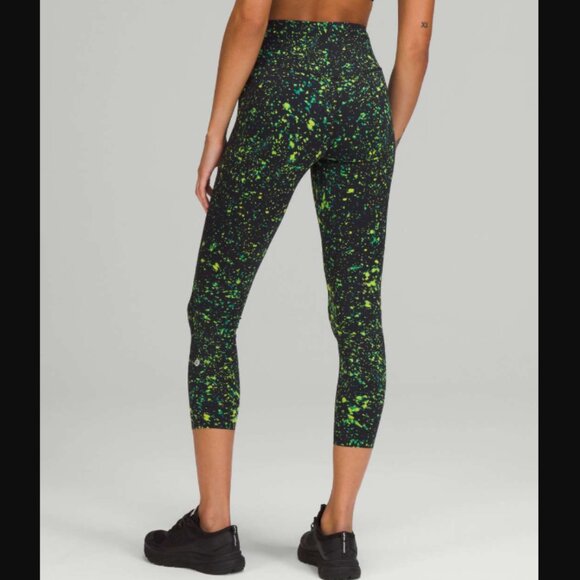 Lululemon Leggings Womens 2 Base Sparks Fly Pace High Rise Running Yoga Gym - Picture 1 of 16